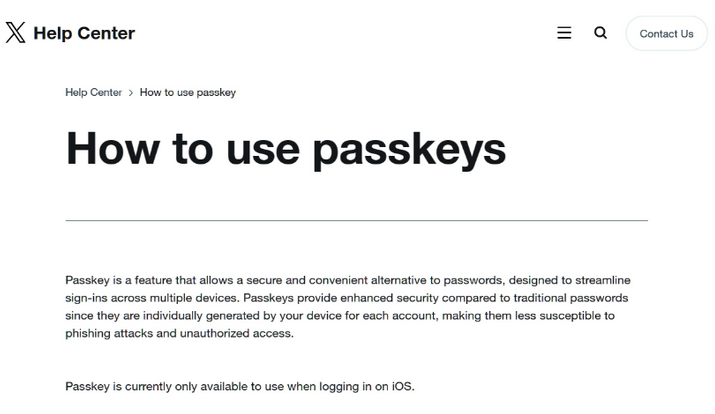 iOS 用户如何通过通行密钥（Passkey）登录